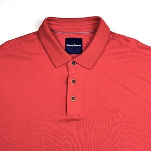Tommy Bahama Polo Shirt Men's XXL Red Modal Stretch Golf Casual Beach‎ VERY SOFT